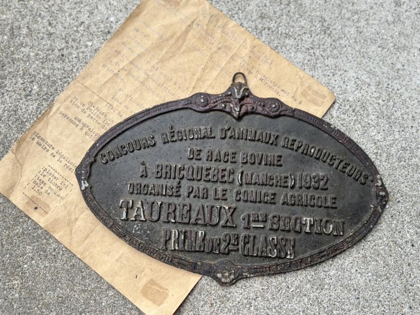 1932年 フランス アンティーク メダルプレート