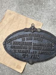 1924年 フランス アンティーク メダルプレート