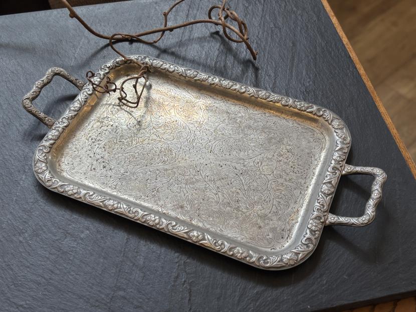 イギリスアンティーク　シルバートレイ
