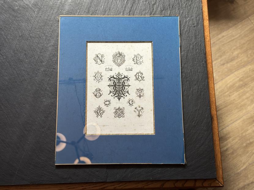 19世紀 フランスアンティーク モノグラムアート②