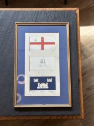 19世紀 イギリスアンティーク City Flags額装