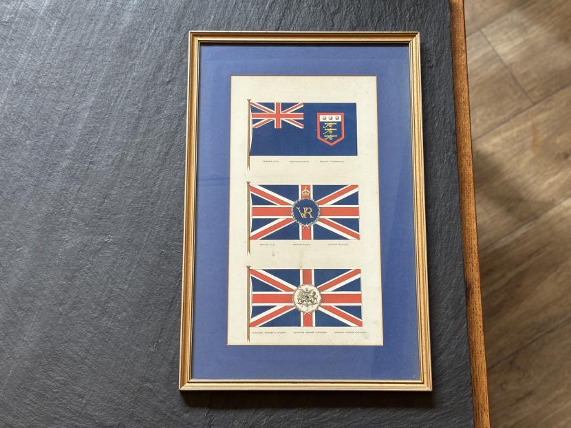 19世紀 イギリスアンティーク ユニオンジャック額装