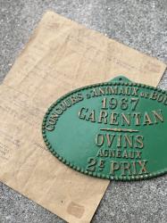 1967年 フランス アンティーク メダルプレート