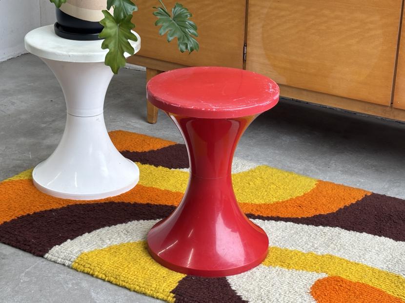 フランスヴィンテージ TamTam stool タムタムスツール/レッド A