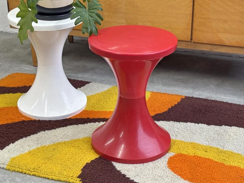 フランスヴィンテージ TamTam stool タムタムスツール/レッド E