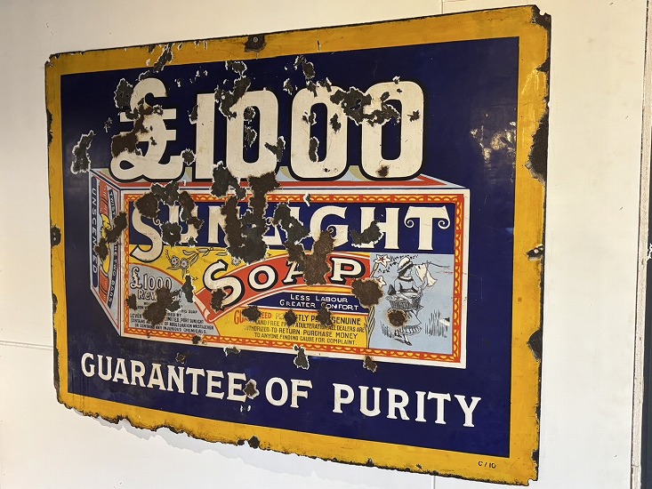 イギリス アンティーク ホーロー看板 サンライトソープ SUNLIGHT SOAP