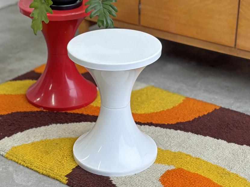 フランスヴィンテージ TamTam stool タムタムスツール/ホワイト A