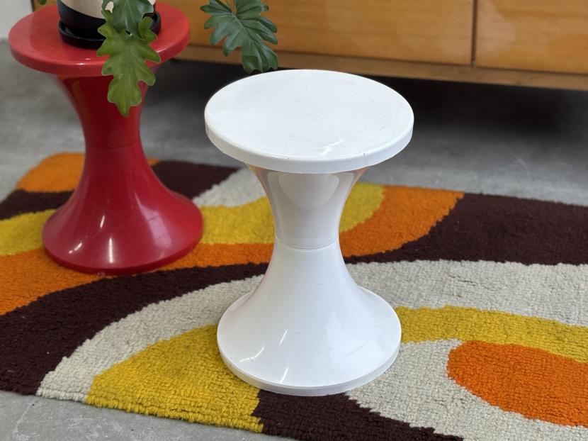 フランスヴィンテージ TamTam stool タムタムスツール/ホワイト B