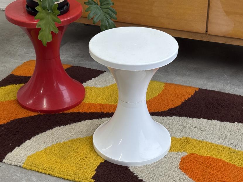 フランスヴィンテージ TamTam stool タムタムスツール/ホワイト C