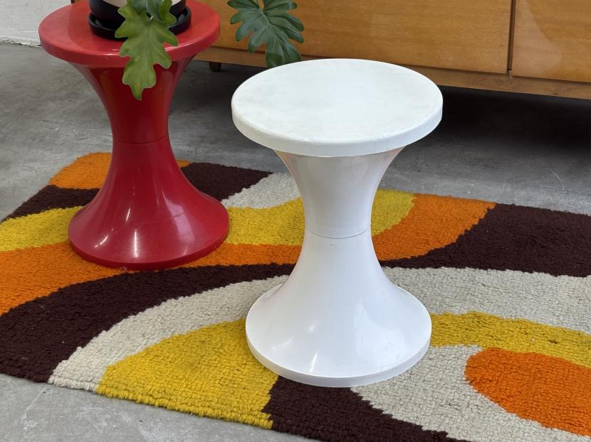 フランスヴィンテージ TamTam stool タムタムスツール/ホワイト D