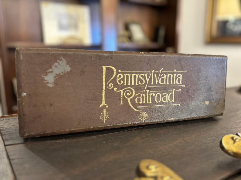 1930’s Pennsylvania Railroad　カトラリーケース　ハンドペイント ボックス