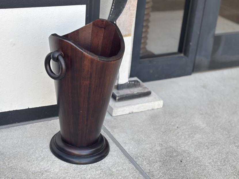 フランスアンティーク　ウッドアンブレラスタンド(傘立て)