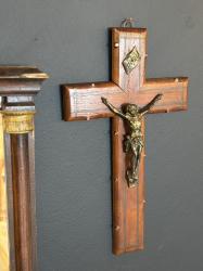 フランスアンティーク　十字架キリスト像 C