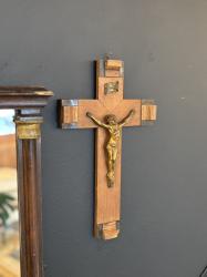 フランスアンティーク　十字架キリスト像 F