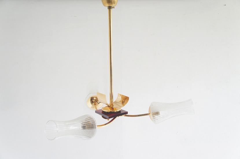 フレンチミッドセンチュリー　3灯モダンシャンデリア