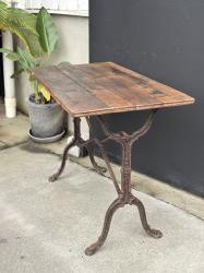 フランスアンティーク アイアンレッグ カフェテーブル/ビストロテーブル