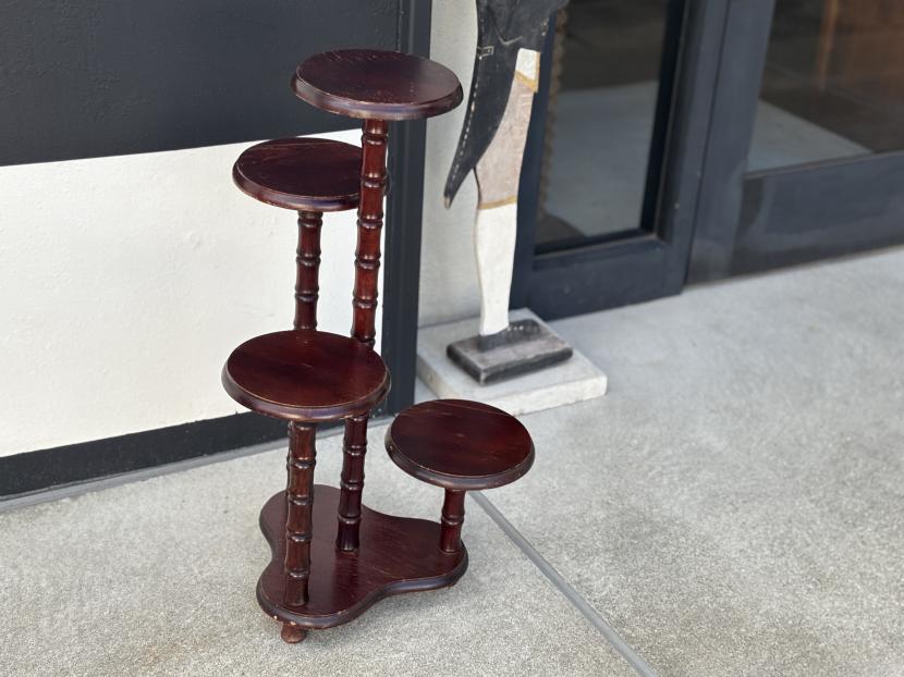 ランスアンティーク　木製プランターラック