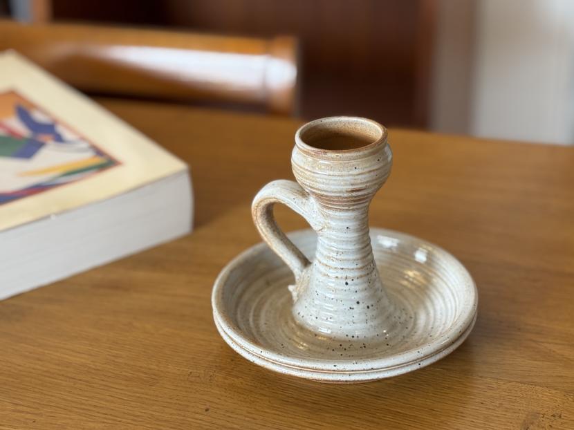 フランスヴィンテージ Grès du Marais　キャンドルホルダー