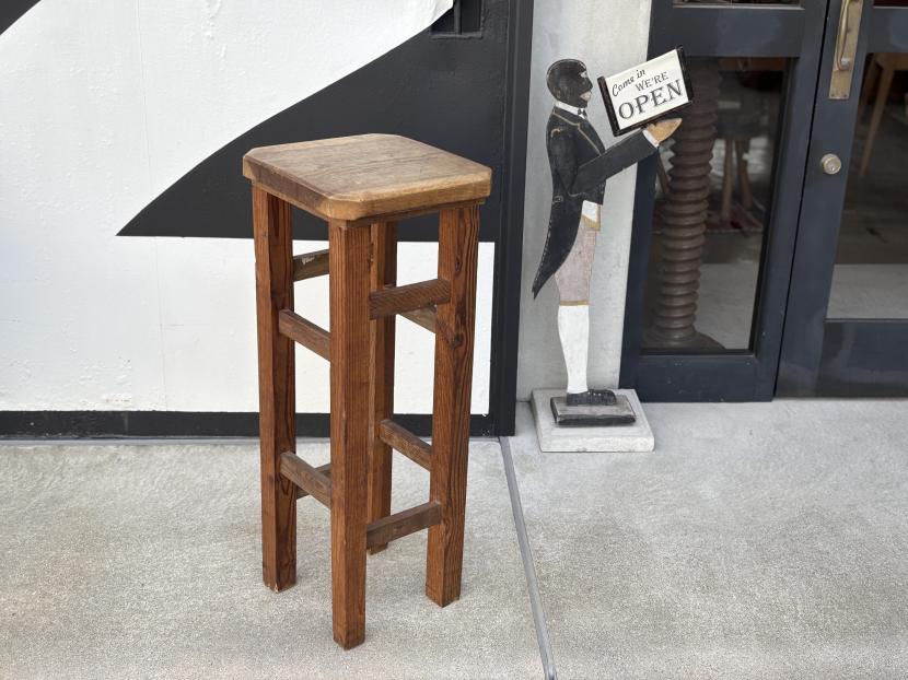フランスアンティーク　オーク 木製ハイスツール