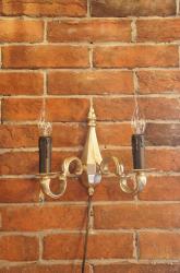 フランスアンティーク　アールデコ 2灯ブラケットランプ(在庫2)