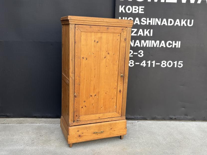 フランスアンティーク　オールドパインキャビネット