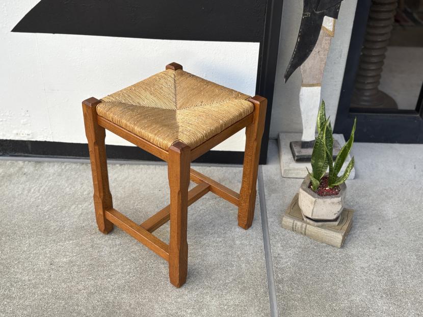 フランスアンティーク　ラッシュシートスツール