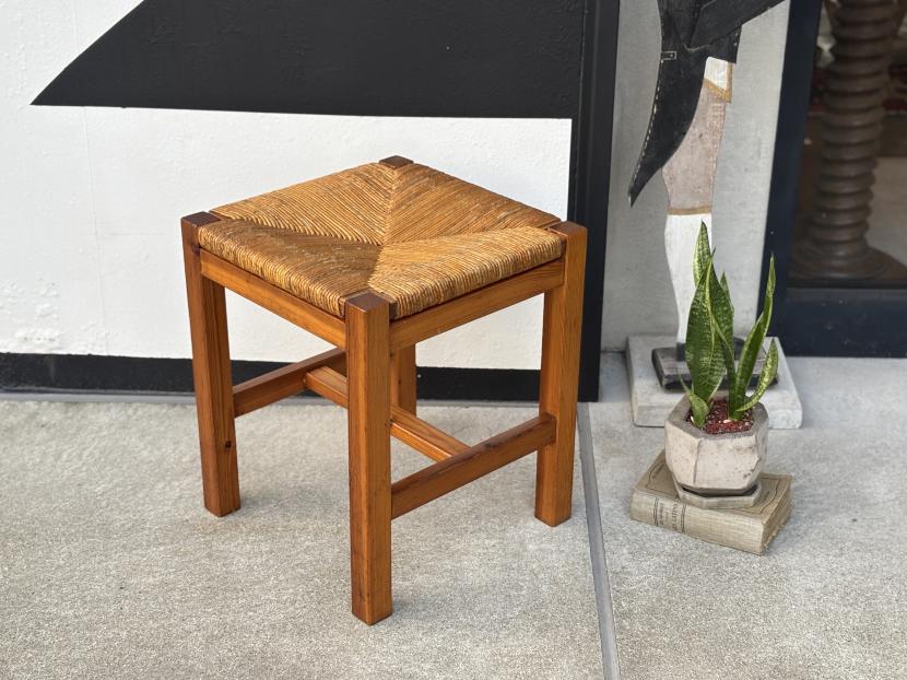 フランスアンティーク　ラッシュシートスツール