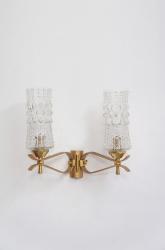 フレンチミッドセンチュリー　ヴィンテージ2灯ブラケットランプ