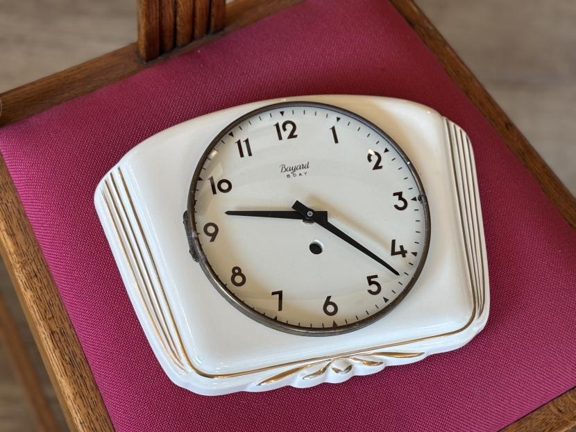フランスヴィンテージ　BAYARD製セラミックウォールクロック