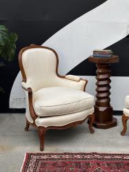 フレンチロココ アンティークシングルソファ　A