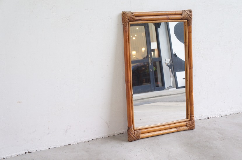 フランスアンティーク バンブーミラー