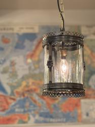 フランスアンティーク　ランタンペンダントランプ