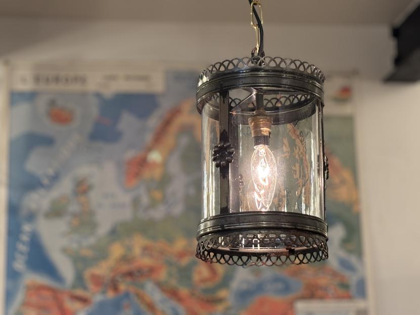 フランスアンティーク　ランタンペンダントランプ