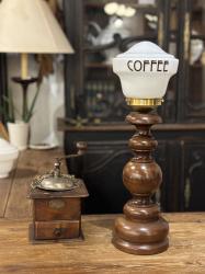 フランスアンティーク COFFEEサインテーブルランプ