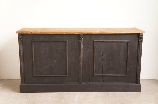 フランスアンティーク　木製ショップカウンター