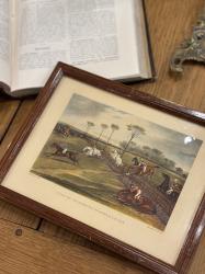 イギリスアンティーク　競馬版画 VALE OF AYLESBURY STEEPLE CHASE