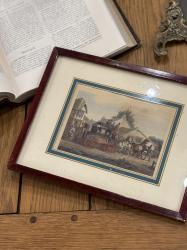 イギリスアンティーク　馬車版画 All Right