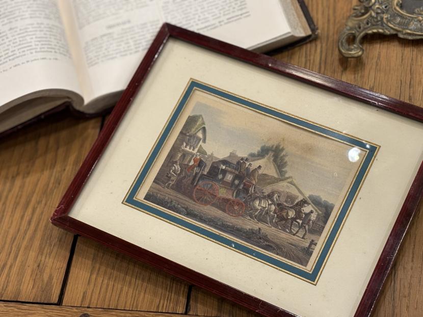 イギリスアンティーク　馬車版画 All Right