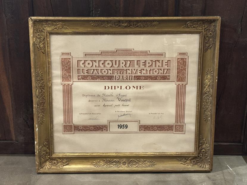フランスアンティーク　1959s CONCOURS LÉPINE賞状