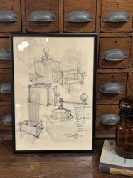 ベルギー ヴィンテージ コーヒーミルデッサン