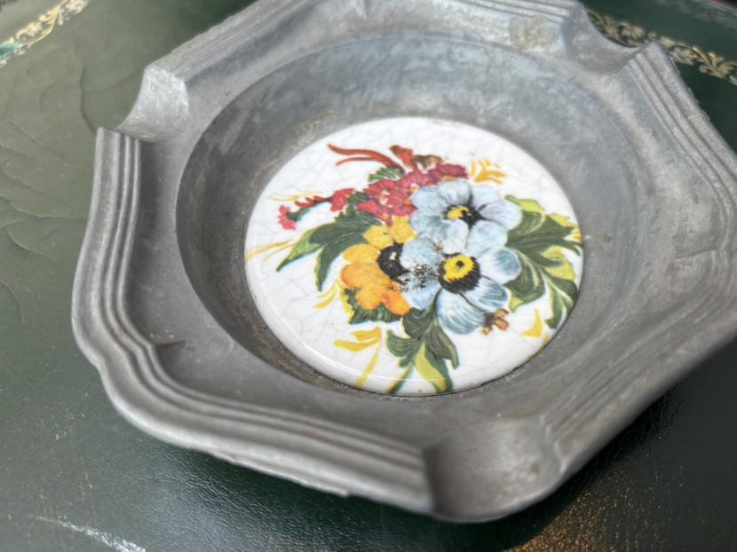 アンティーク ピューター製 アッシュトレイ