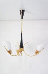 フレンチミッドセンチュリー ヴィンテージ 3灯シャンデリア