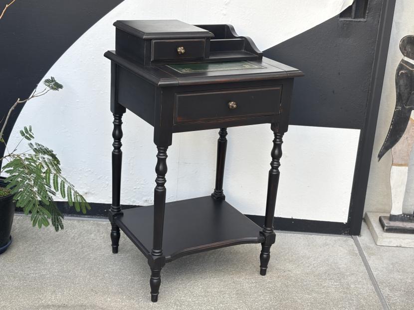 フランスアンティーク ナポレオン三世様式 スライド天板 レザー張り ライティングテーブル